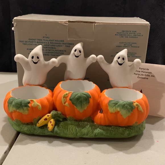 PartyLite Holiday Partylite Ghost Trio Tealight Holder Poshmark